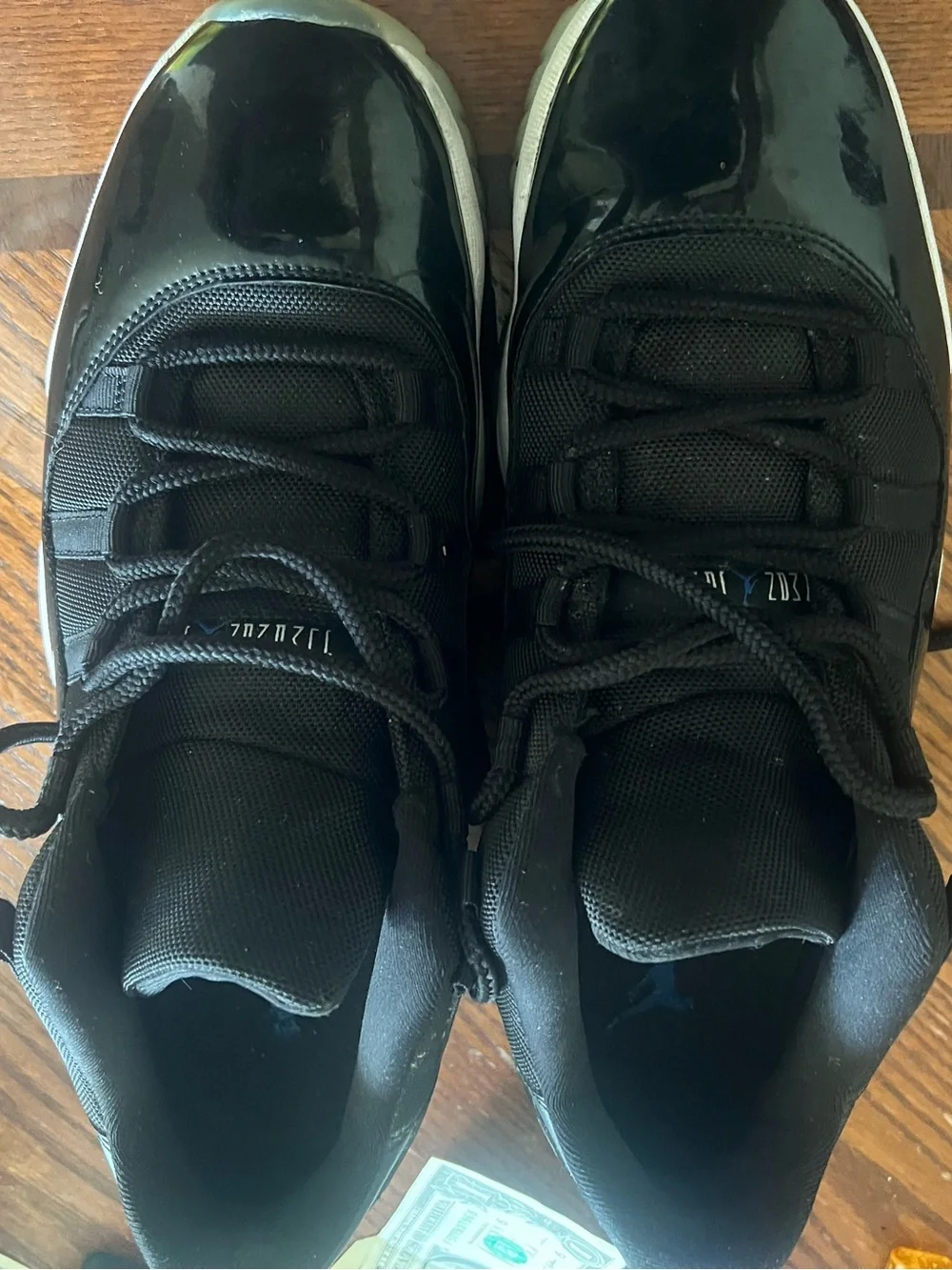 Jordan Black Patent Leather Sneakers